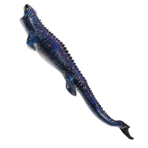 ERINGOGO Dinosaurier Modell Mosasaurus Kinder Tierfigur Realistische Nachbildung Weiches Kunststoffspielzeug Blau Sicher Zum Spielen Und Lernen