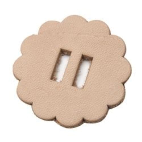 Tandy Leather 2" Scalloped Slotted Leather Concho 6 Pack 4133-06