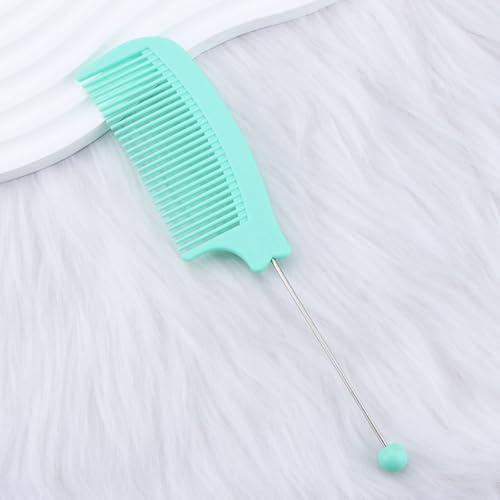 10 peines plásticos para peinados con dientes anchos y barra blanca miniatura 6