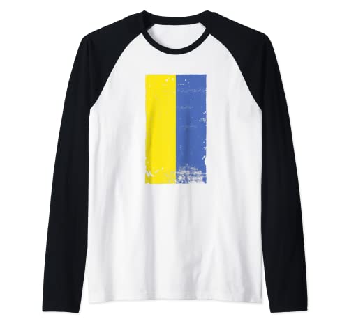 Ukrainian Pride Travel Vacation Ukraine Flag Camiseta Manga Raglan