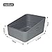 RIZZARI Enclosed Cat Litter Box,Semi-Open Anti-Splashing Cat Litter Box,Durable High Side Sifting Litter Box for Small Cats,Easy to Clean and Assemble (Light Gray,M)