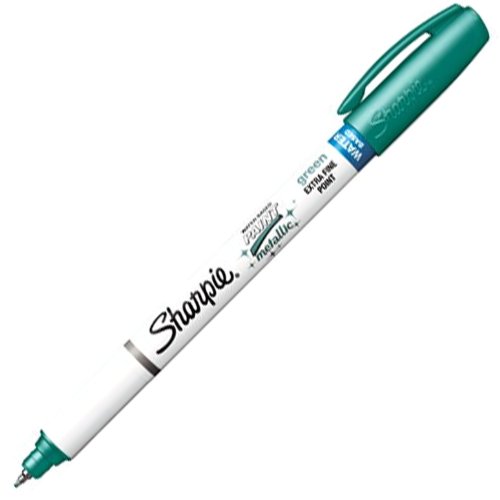 Sharpie Metallic Paint Marker Water Based Extra Fine Point Green