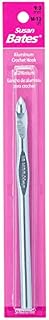 Susan Bates 5-1/2-Inch Silvalume Aluminum Crochet Hook, 9mm, Blue