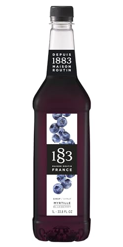 1883 Blueberry Syrup for Drinks, Made in France, 1 Liter