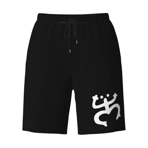 Coqui Taino Mens Swim Trunks Quick Dry Board Shorts 7" - Hawaii Beach Swimwear Black2