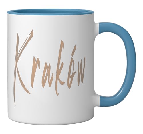 Taza de cerámica azul y blanca 11 onzas miniatura 2