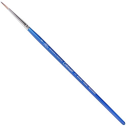 Winsor & Newton 5301002 Cotman Water Colour Series 111 Short Handle Synthetic Brush - Round #2, Transparent, size 2