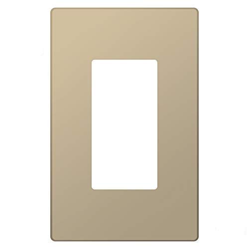 TOPELE1 Gang Screwless Decora/GFCI Rocker Wall plate, GFCI Receptacle Outlet Covers, Standard Size, Ivory, 5 Pack