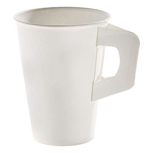 GoBeTree 100 Einweg-Kaffeebecher - Weiße Pappbecher 240ml Mit Holzrührstäbchen