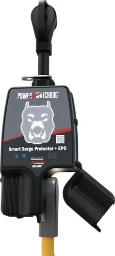 Image of Power Watchdog PWD50EPOW Smart RV Surge Protector, 50A, WiFi, IP65 | Patented WiFi & Bluetooth connectivity monitors voltage, amperage & wattage.