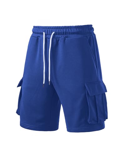Image of Men's Cargo Sweat Shorts Casual Workout Athletic Jogger Gym SweatShorts