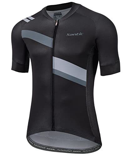 Maillot de cyclisme anti transpiration homme Santic zippé évite l humidité