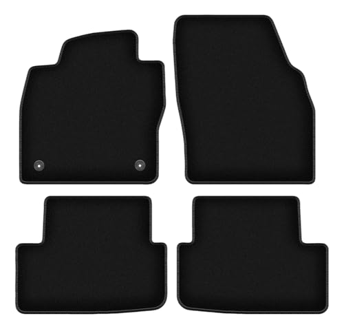 Wielganizator Velours Voorkant Vloermatten geschikt voor Skoda Octavia III ( 2012-2020) | Kwaliteit: Basic - Nauwkeurige pasvorm, antislip ondergrond 2- delig - zwart
