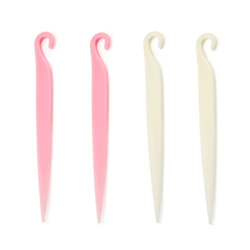 NentMent 4 Pack Cake Stripping Knife Scraper Cookie Demoulding Knives Release Cakes from Metal Pans Plastic Butter Cream Scrapers for DIY Baking Bakeware Bakery Kitchen Gadgets