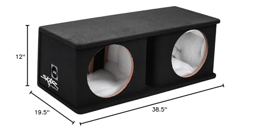 Image of Skar Audio SK2X12V Dual 12 inch Universal Fit Ported Subwoofer Enclosure