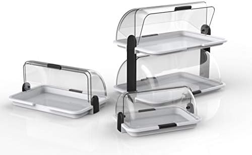 Biesse Casa Polibox Double Decker with Silver Handle White with Double Open Sides