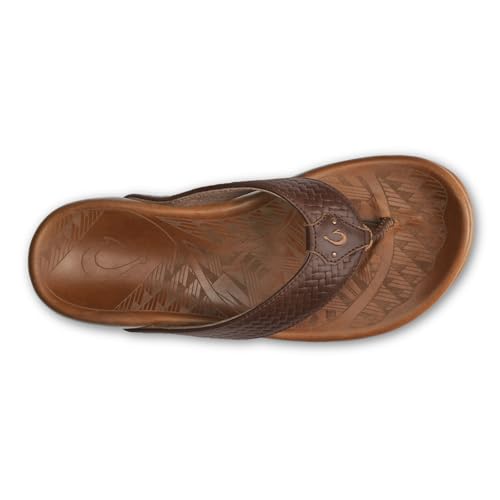 Image of OluKai Mea Ola Men's Leather Beach Sandals, Soft & Durable Flip Flops