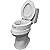 Carex Elongated Hinged Raised Toilet Seat, Adds 3.5 Inches of Height to Toilet, 300 Pound Weight Capacity, Toilet Seat Riser, Elevated Toilet Seat And Handicap Toilet Seat