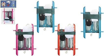 Neel Sanjh Crab Line with Bait Bag, Durable Construction, Portable, Lightweight, Extended Rope, Easy-to-Use, Bright & Vibrant Colours, Fun for Crabbing Adventures (Pack of 4)