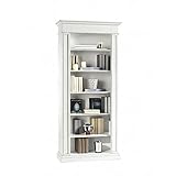 ✅ Libreria in arte povera Mar.c.a. Design Libreria con 6 ripiani, Arte Povera, Soggiorno, Studio, Hobby, laccata Bianco opaco - Mis. 93x40x205 cm.