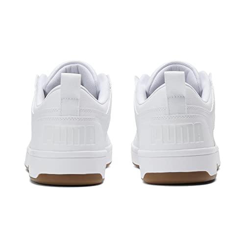PUMA PUMA Men's REBOUND LAYUP LOW Sneaker, Puma White-Puma White, 10