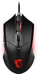 MSI Clutch GM08 4200 DPI, Accurate Optical Sensor, Durable Build Quality, Adjustable Weight System, Dragon Scale Design Side Grips, On The Fly DPI Changing, Optical Wired Gaming Mouse with Red LED