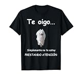 samoyedo blanco ojos azules Ligero, Encaje clasico, Manga de doble puntada y bastilla baja