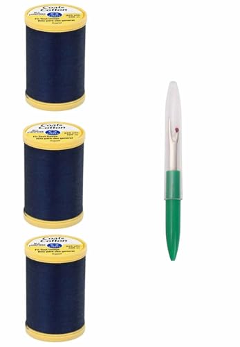 Hilo de costura 100% algodón egipcio 225 yd 3 unidades miniatura 1