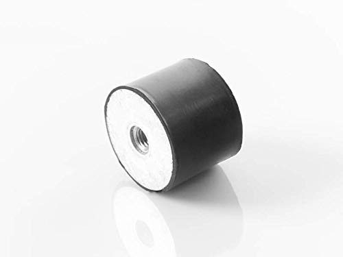 Machine Foot Furniture Foot Rubber Metal Element with Internal Thread Type C (M10 x 10, 60 x 50), Black