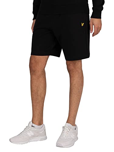 Lyle & Scott Men's Organic Cotton Logo Sweat Shorts, Black, L