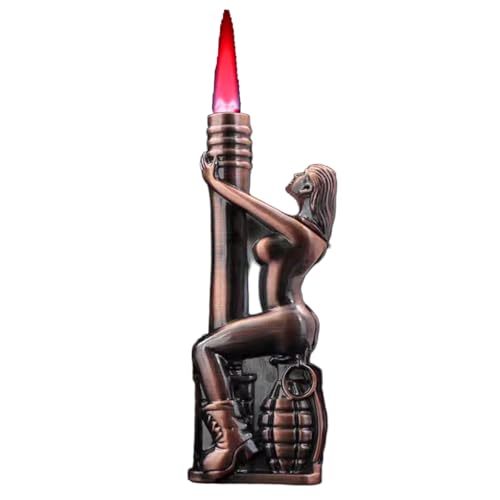 Encendedor Vintage Torch con llama azul a prueba de viento