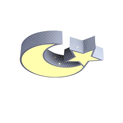 Preisvergleich Produktbild Little Beauty Deckenleuchten Moderne unbedeutende Kinderzimmerdeckenleuchte, kreative Mondschlafzimmerwohnzimmermädchenrau... Hauptbeleuchtung (Color : Warm Light-Grey)