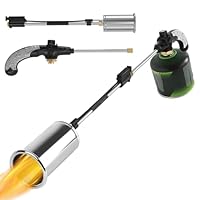 Sondiko Große Flamme Unkrautbrenner, Brenner für Gasflasche, Gasbrenner Unkraut, Flambierbrenner für Garten Gehweg Eis Schnee Anwärmen von Dachpappe oder dergleichen(Ausgenommen Gaskartusche)