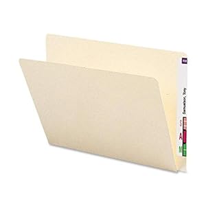 Smead End Tab File Folder, Straight-Cut Extended Tab, Letter Size, Manila, 100 per Box (24250)