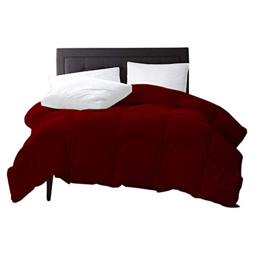 New York Mercado 100% Organic Cotton Comforter Luxury And Premium Quality Quilted With Corner Tabs 500 Gsm Gots Certified 800 Tc All Season Warm Fluffy Ultra-Soft Comforter King/Cal-King, Burgundy #TOP15