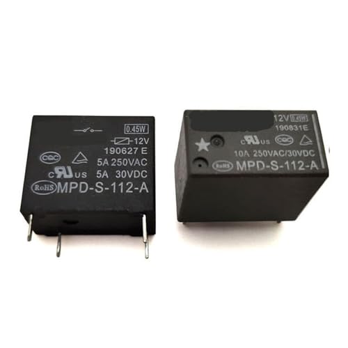 Relais MPD-S-112-A 12V 10A mini relais 4 broches pour circuit imprimé PCB