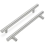Goldewarm 12 Pack Kitchen Cupboard Door Handles 160mm(6-5/16 inch) Hole Center Wardrobe Door Handles Brushed Nickel Drawer Pulls Stainless Steel Suitable for Kitchen, Living Room and Bedroom
