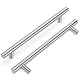 Goldewarm 12 Pack Kitchen Door Handles 160mm(6-5/16 inch) Hole Center Kitchen Cupboard Handles Brushed Nickel Drawer Pulls Stainless Steel