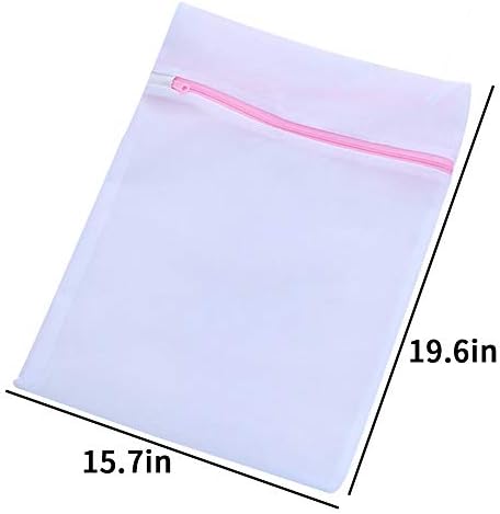 Uncle Paul Mesh Laundry Bags Premium Quality White Net Wash Bags Bra Laundry Bags Travel Wash Bag for Delicates Blouse Baby Clothes Lingerie Home Gym 4PCS
