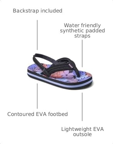 Image of REEF Girls Toddler /Little Kid Ahi Beach Flip Flop, Soft Cushion Footbed, Water Friendly