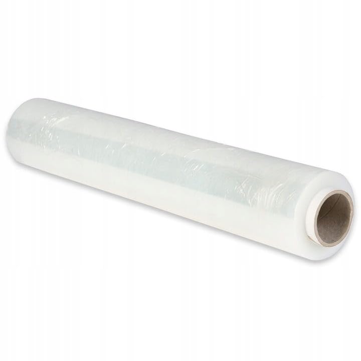 Stretchfolie Schwarz Palettenfolie Verpackungsfolie Umzugsfolie Strechfolienrolle Folie Palettenfolie Handfolie 23my 1,5kg 50 cm breit transparent 12 ROLLEN