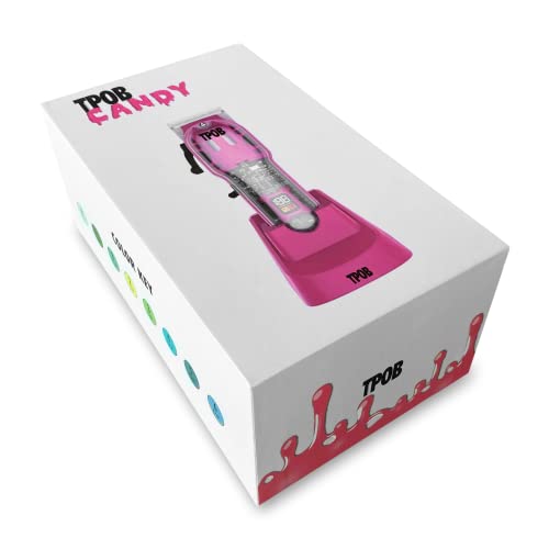 Tpob Candy (Slime 2) Professional Hair Clipper - 7200 Rpm Whisper Quiet Barber Clipper W/Color Coded Cutting Taper Blade For The Closest Haircut And Beard Trims (Pink) #TOP3