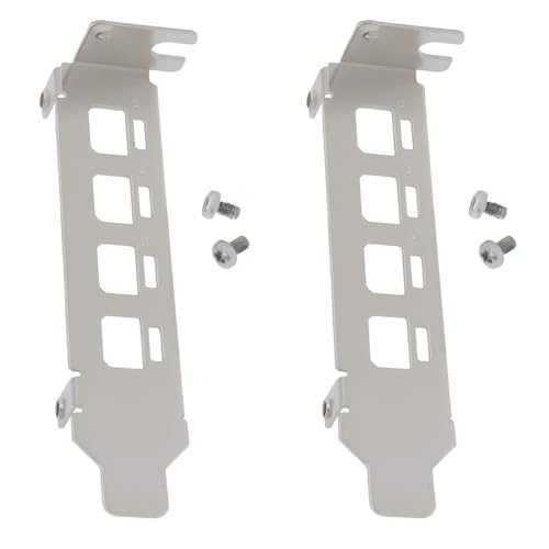 The Lord of the Tools 2 Soportes para Tarjetas Gráficas de Perfil Bajo Compatible con NVIDIA Quadro K1200 NVS510 P600 P620 P1000 T600 T1000 79,6 X 18,8Mm con Tornillos Plateados