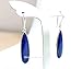 Lapis Lazuli Earrings for Women Natural Blue Color Long Pear shape Gemstone 925 Sterling Silver Handmade Drop & Dangle Jewelry Anniversary Wedding Birthday Holiday Christmas Gift For Her