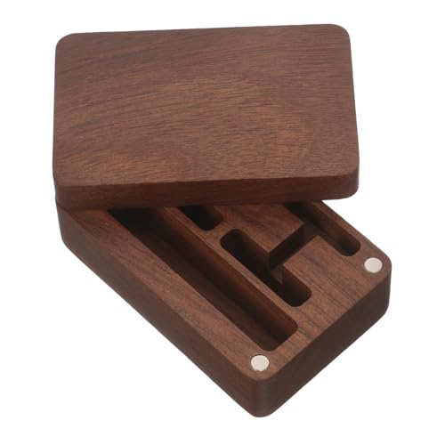 FRCOLOR - FRCOLOR Coffret en Bois de pour Boutons de Manchette et Pinces à Cravate Organiseur Pratique Étui de Voyage Magnétique Design Vitrine Taille Compacte