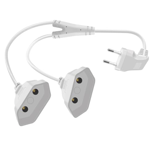 Cavo Alimentazione C8 A Doppio C7 0,3m – Adattatore Y Per Monitor, TV E Altoparlanti
