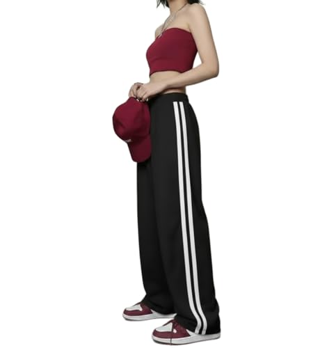 Image of dockstreet Straight Wide fit Long Length Open Bottom Jogger for Women /Trending Multi Pocket Style, Relaxed Casual Pants for Women
