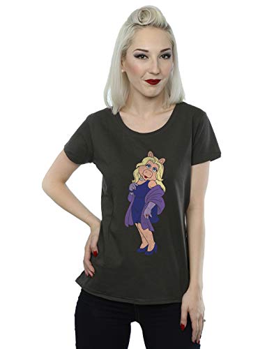 Image of Muppets Disney Women's The Classic Miss Piggy T-Shirt X-Large Light Graphite