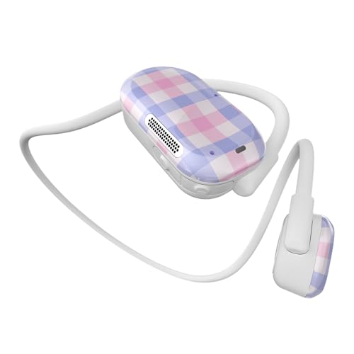 Image of Purity Air Open Ear Headphones - True Air Conduction Wireless Bluetooth Open Ear Earbuds with Dual Mic for iPhone /Android - Secured Long Wearing Comfort, Sports Sweat Resistant (Pastel Plaid)