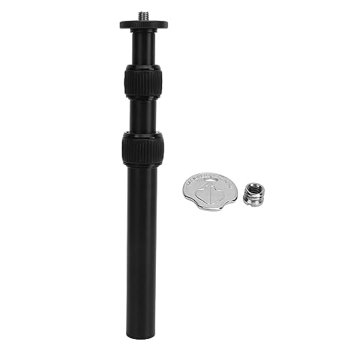 Mtlavishness Lightweight 3 Sections 23.0×4.0×4.0 3 Section Tripod Extension Arm Strong Carrying Capacity Lightweight Aluminum Alloy Tripod Extension Tube for Camera Lightweight